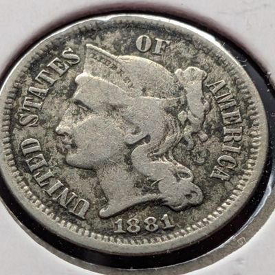 1881 Three Cent Nickel - VF