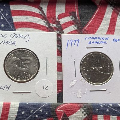 Sale Photo Thumbnail #7: 1977 "Proof" & 2000 (April) Canada Quarters