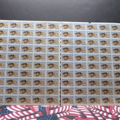 Sale Photo Thumbnail #307: (2) Sheets of 50 Kitten and Puppy 13 Cent Stamps, $13.00 Face Value