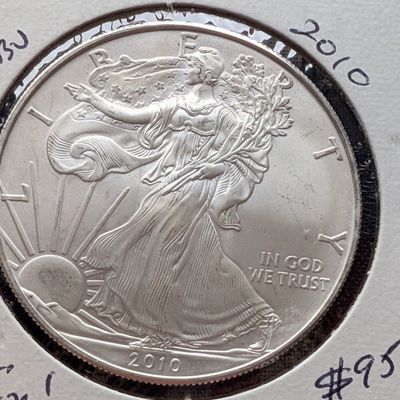Sale Photo Thumbnail #275: 2010 American Silver Eagle One Troy Oz. .999 Fine Silver