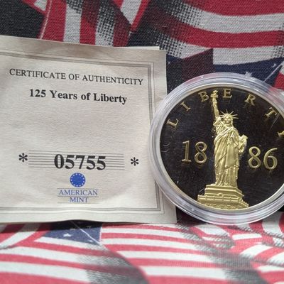 Sale Photo Thumbnail #10: 2011 American Mint Statue of Liberty, PROOF, Silver Plated