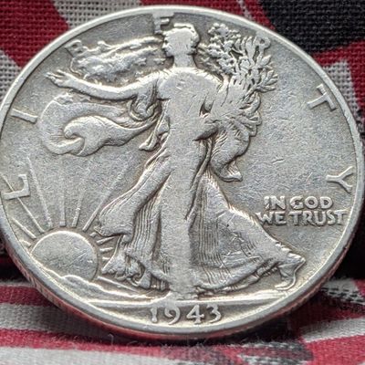 Sale Photo Thumbnail #299: 1943 Walking Liberty 90% Silver Half Dollar, (WWII ERA) 83 years old