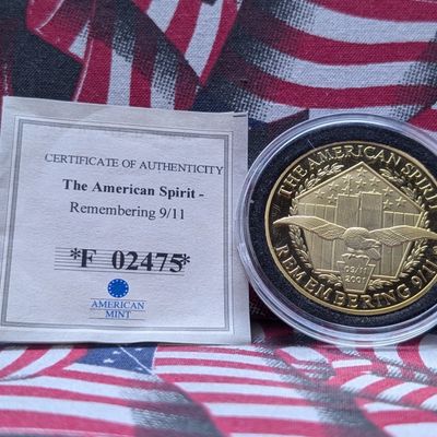 Sale Photo Thumbnail #143: 2011 American Mint American Spirit, Remembering 9/11, PROOF, 24 Gold Layered