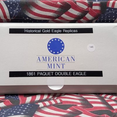 Sale Photo Thumbnail #93: 2013 American Mint Historical Gold Eagle Replicas with *COPY* 1861 Paquet Double Eagle Replica