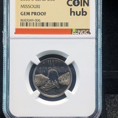 Sale Photo Thumbnail #333: 2003-S Clad Missouri State Washington Quarter NGC Gem Proof