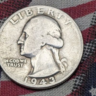 Sale Photo Thumbnail #204: 1943 Washington 90% Silver Quarter, (WWII ERA), 83 Years old