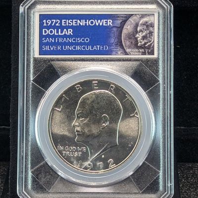Sale Photo Thumbnail #344: 1972-S Unc. Eisenhower 40% Silver Dollar