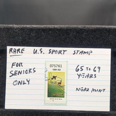 Sale Photo Thumbnail #351: 1991-92 Rare U.S. Sport Stamp, "Seniors Only"