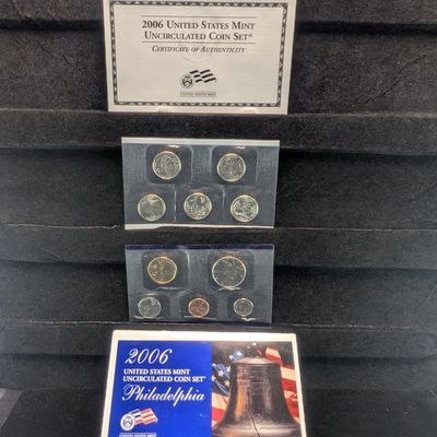 Sale Photo Thumbnail #60: 2006-P Only U.S. Mint Unc. Coin Set with State Quarters and Sacagawea Dollar in OGP w/ COA