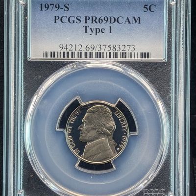 Sale Photo Thumbnail #342: 1979-S Type 1 Jefferson Nickel PCGS PR69DCAM