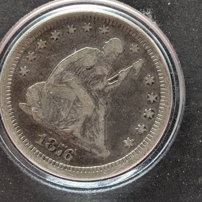 Sale Photo Thumbnail #132: 1876-CC Seated Liberty 90% Silver Quarter