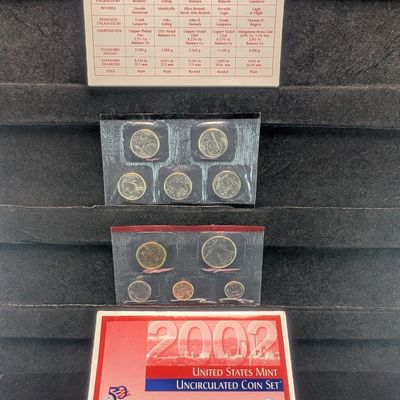 Sale Photo Thumbnail #53: 2002-D Only U.S. Mint Unc. Coin Set with State Quarters and Sacagawea Dollar in OGP w/ COA