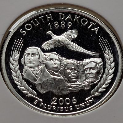 Sale Photo Thumbnail #252: 2006-S Proof State 90% Silver Quarter, South Dakota (SD)