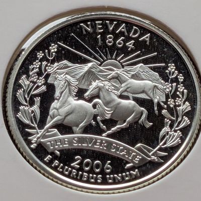Sale Photo Thumbnail #187: 2006-S Proof State 90% Silver Quarter, Nevada (NV)