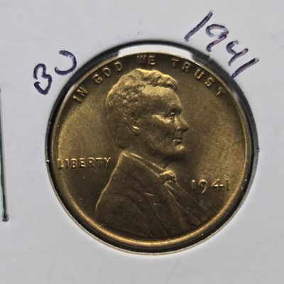 Sale Photo Thumbnail #43: 1941 Lincoln Wheat Cent  - BU Details! - WWII Era!