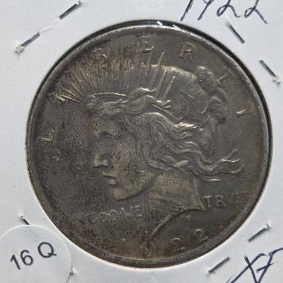 Sale Photo Thumbnail #111: 1922 Peace 90% Silver Dollar