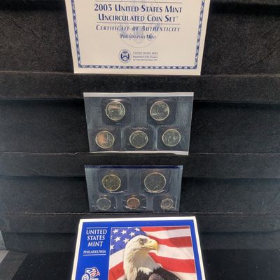 Sale Photo Thumbnail #291: 2003-P Only U.S. Mint Unc. Coin Set with State Quarters and Sacagawea Dollar in OGP w/ COA