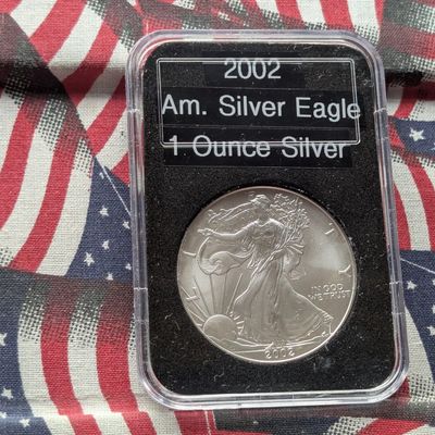 Sale Photo Thumbnail #191: 2002 American Silver Eagle One Troy Oz. .999 Fine Silver