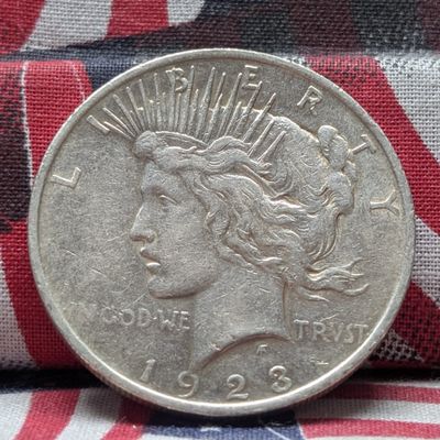 Sale Photo Thumbnail #294: 1923 Peace 90% Silver Dollar - (AU UNC), Roaring 20's