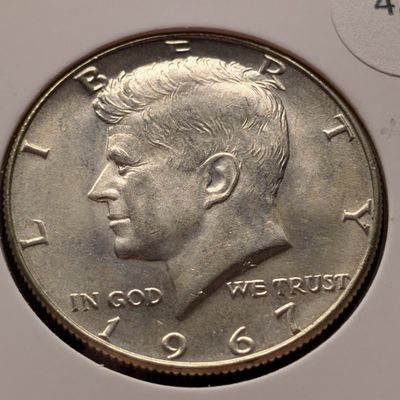 Sale Photo Thumbnail #287: 1967 Kennedy 40% Silver Half Dollar, AU/BU