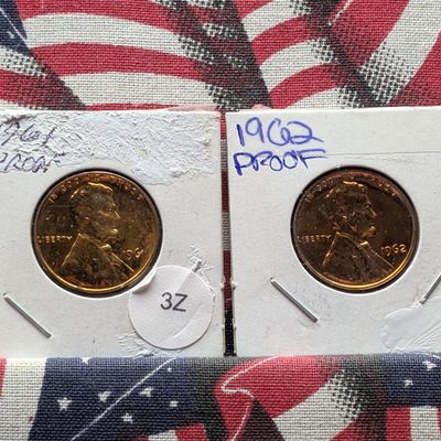 Sale Photo Thumbnail #21: 1961 & 1962 "Proof" Lincoln Memorial Cents