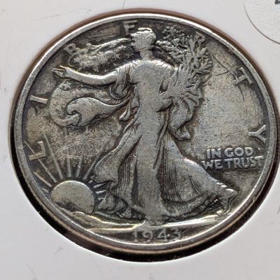 Sale Photo Thumbnail #145: 1943 Walking Liberty 90% Silver Half Dollar
