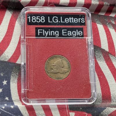 Sale Photo Thumbnail #114: 1858 Flying Eagle Cent - Large Letters