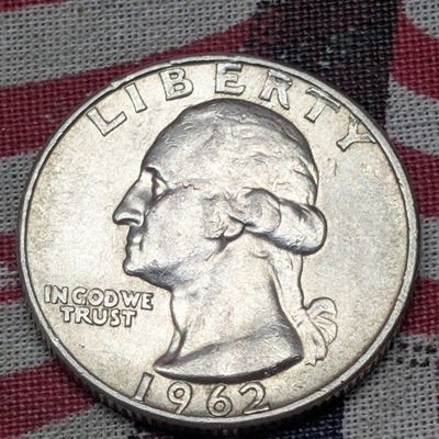 Sale Photo Thumbnail #279: 1962-D Washington 90% Silver Quarter, UNC, 64 Years old