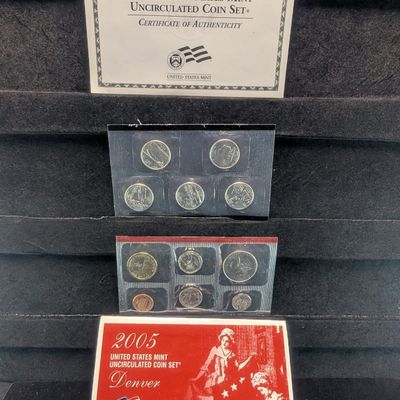 Sale Photo Thumbnail #296: 2005-D Only U.S. Mint Unc. Coin Set with State Quarters and Sacagawea Dollar in OGP w/ COA