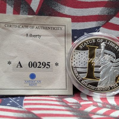 Sale Photo Thumbnail #257: 2010 American Mint Statue of Liberty, PROOF, Silver Plated