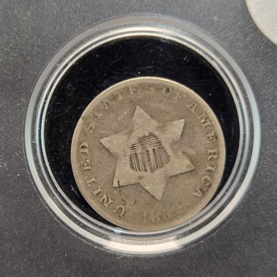 Sale Photo Thumbnail #48: 1852 Three Cent 75% Silver Trime