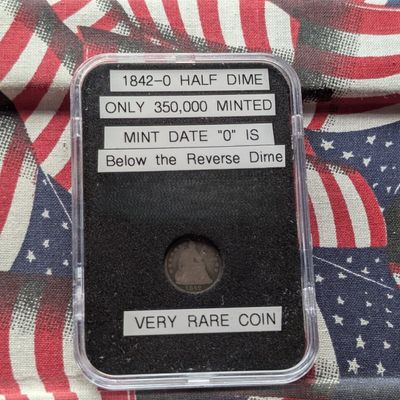 Sale Photo Thumbnail #73: 1842-O Seated Liberty Half Dime, only 350K Minted, VERY RARE COIN