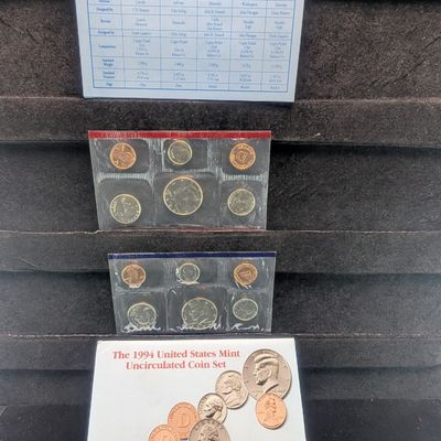 Sale Photo Thumbnail #46: 1994-P&D U.S. Mint Unc. Coin Set in OGP w/ COA