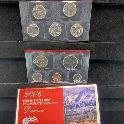 Sale Photo Thumbnail #67: 2006-D Only U.S. Mint Unc. Coin Set with State Quarters in OGP, No COA