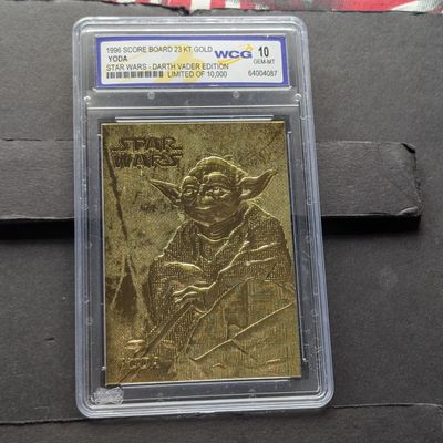 Sale Photo Thumbnail #336: 1996 Score Board Star Wars, YODA, 23KT Gold, Sealed, Gem 10 Mint, Limited of 10,000, Darth Vader Edition!