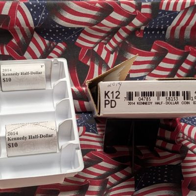 Sale Photo Thumbnail #20: 2014-P&D Kennedy Half Dollar Rolls In OGP