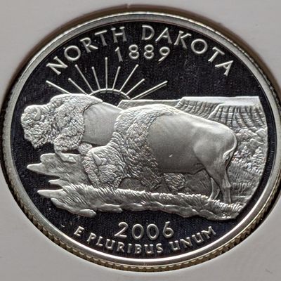 Sale Photo Thumbnail #131: 2006-S Proof State 90% Silver Quarter, North Dakota (ND)