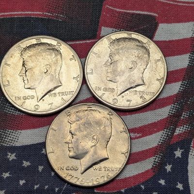 Sale Photo Thumbnail #323: 1971-D, 1973-D, & 1976 Kennedy Half Dollars