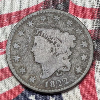 Sale Photo Thumbnail #55: 1822 Coronet Head Large Cent