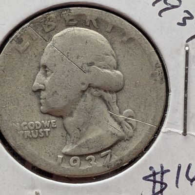 Sale Photo Thumbnail #127: 1937-D Washington 90% Silver Quarter