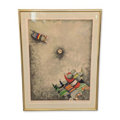 Sale Photo Thumbnail #109: Graciela Rodo Boulanger (Bolivian, born 1935) Lithograph on Paper, Juex de Ballon (Game of the