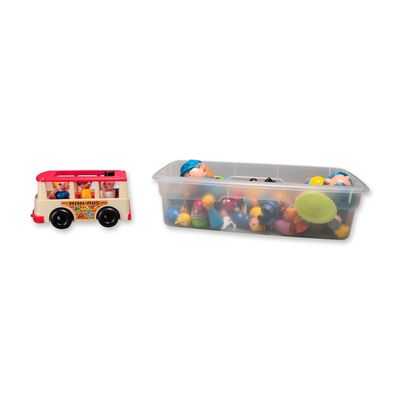 Sale Photo Thumbnail #489: 60 Plus Fisher Price Mini Bus and Assorted Plastic Figurines