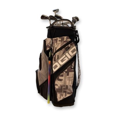 Sale Photo Thumbnail #209: OGIO Woode Cyber Camo Golf Cart Bag with Clubs