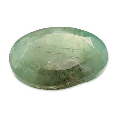 Sale Photo Thumbnail #393: Oval Faceted Green Emerald Gemstone