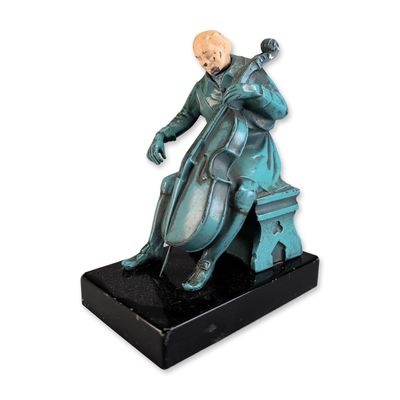 Sale Photo Thumbnail #491: John Ruhl for the J.B. Hirsch Foundry Art Deco Cellist Figurine