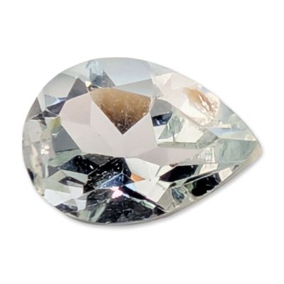 Sale Photo Thumbnail #590: Light Blue Pear Shaped Faceted Aquamarine Gemstone