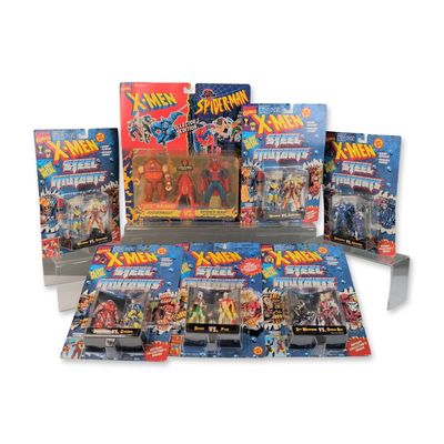 Sale Photo Thumbnail #319: 7pc Toy Biz Marvel Comics Steel Mutants and Spiderman Collector Edition Figure