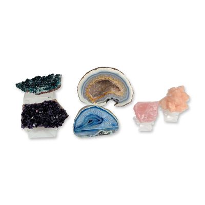 Sale Photo Thumbnail #624: 6pc Mineral and Gemstone Specimens
