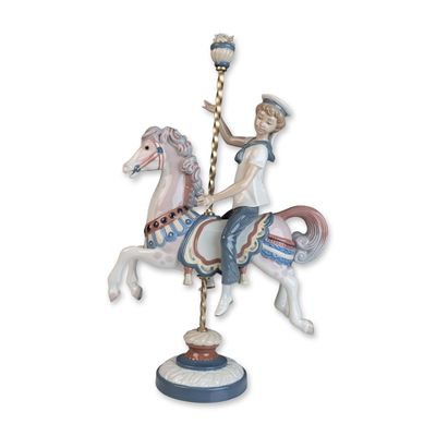 Sale Photo Thumbnail #58: Lladro Porcelain Figurine, Boy on Carousel Horse 01001470