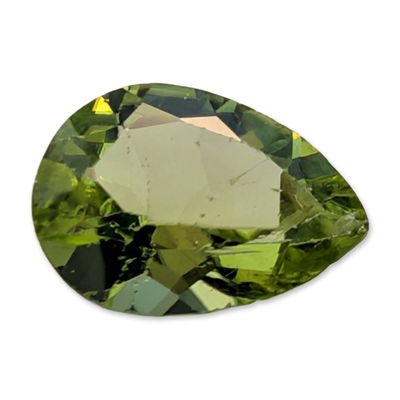 Sale Photo Thumbnail #610: Pear Cut Yellowish Green Peridot Gemstone